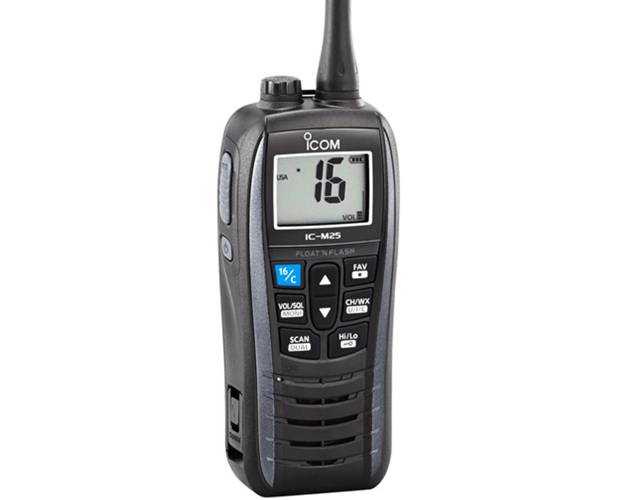מכשיר קשר ימי VHF ידני צף עם טעינת USB-C דגם IC-M25EURO EVO תוצרת Icom