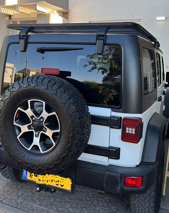 גגון עריסה אלומיניום שחור 160*140דגם ריינו שטוח ג'יפ רנגלר JK מ2007-2017 RedRock