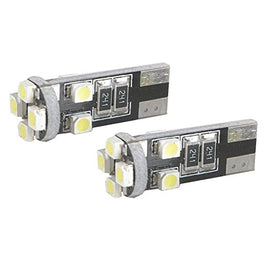 זוג נורות לדים קנבס SMDX3528 בסיס T10 אור לבן , 8 לדים CANBUS