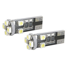 טען תמונה למציג הגלריה, זוג נורות לדים קנבס SMDX3528 בסיס T10 אור לבן , 8 לדים CANBUS