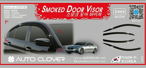 מגן רוח לרכב במוו סדרה 5 מ-2017 מגן רוח תוצרת AUTOCLOVER קוריאה - סט 4 חלקים הדבקה חיצונית