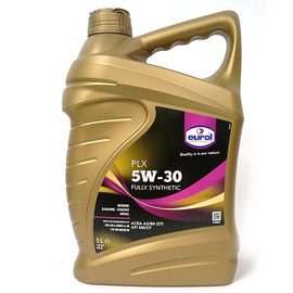שמן מנוע סינטטי מלא PLX 5W30 ייעודי לרכב בנזין/דיזל תוצרת EUROL – 5 ליטר 