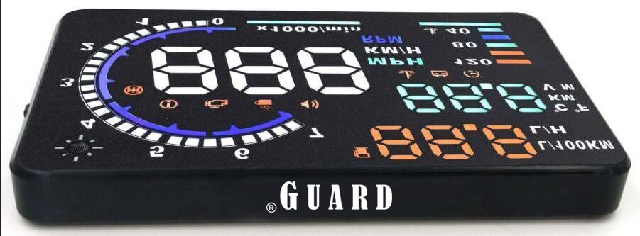 מערכת תצוגה עילית לרכב סוג HUD חיבור OBDII תוצרת ®GUARD
