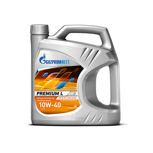 שמן מנוע סינטטי לרכב 10W40 דגם API SL/CF PREMIUM L תוצרת GAZPROMNEFT –תכולה 4 ליטר 
