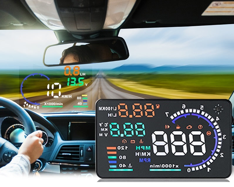 מערכת תצוגה עילית לרכב סוג HUD חיבור OBDII תוצרת ®GUARD