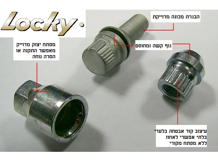 נעילת ג'נטים דגם LOCKY D1 כולל 2 מפתחות וקוד אישי תוצרת FARAD איטליה