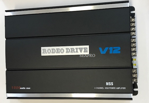 מגבר אמפליפייר 4 ערוצים לרכב 1800 וואט V12 תוצרת RODEO DRIVE