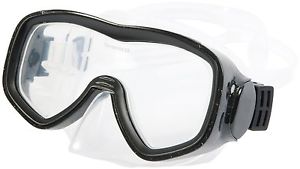 מסכת צלילה מקצועית מסדרת Explorer דגם מרלין 1Marlin תוצרת נשיונל ג'יאוגרפיק National Geographic™ צבע שחור