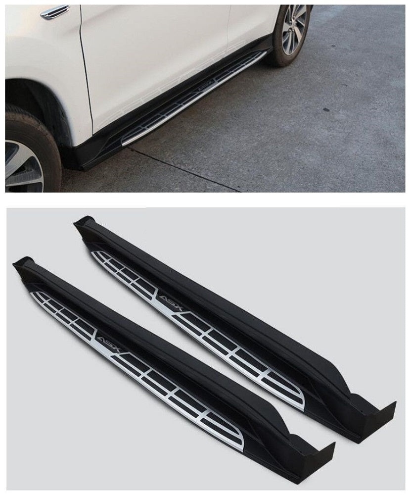 מדרכות צד לרכב מיצובישי ASX 2013> תושבות מקוריות לרכב דגם OE מפואר עם לוגו