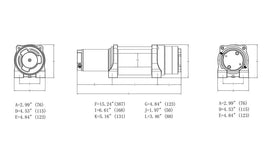 כננת חשמלית 4500 ליברה שלט תקשורת 12V לרכב כבל סינטטי ™NOVAWINCH, כושר משיכה 2043 ק