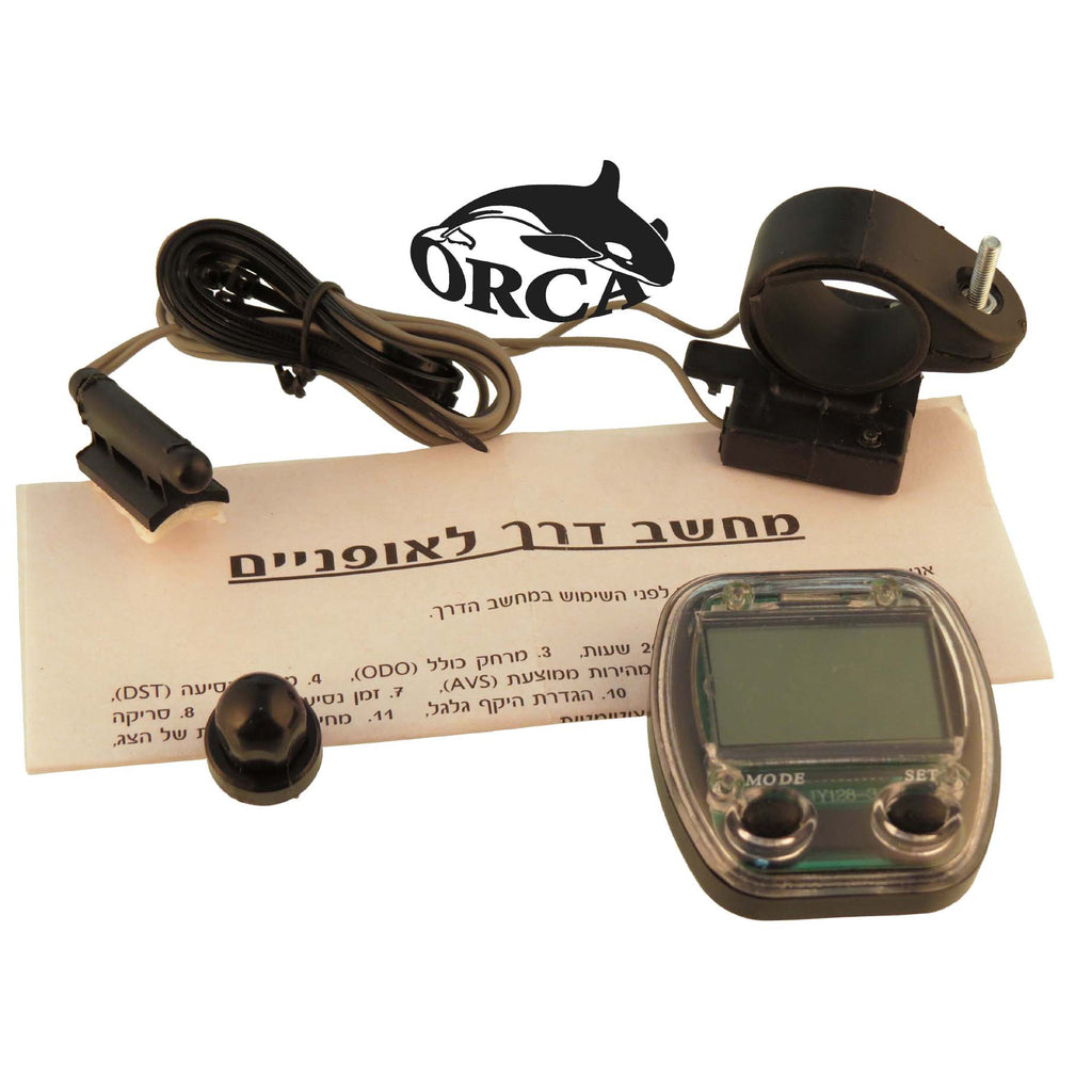ספידומטר עם הצג דיגיטלי לאופניים ORCA מולטי פונקציונאלי מופעל באמצעות חיישן