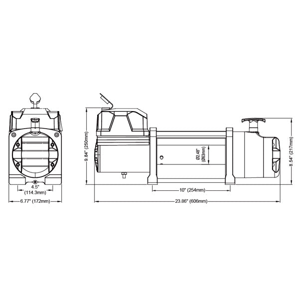 כננת חשמלית מקצועית 12500 ליברה ™NOVAWINCH גיר פלנטארי 4 שלבים עם כבל סיטטי סטייל דיינימה