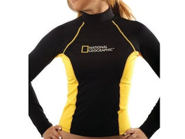 חולצת שחייה גלישה וחתירה ראשגארד RASH GUARD שרוול ארוך נשים, הגנה גבוהה מקרני UV +50 אידיאלי לספורט ימי ושהייה בשמש נשיונל ג'יאוגרפיק ™National Geographic