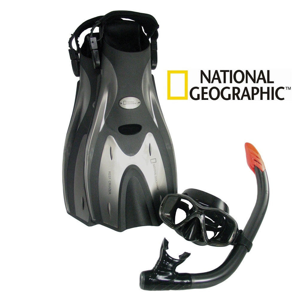 מארז ציוד צלילה מסדרת Expedition, דגם REEF CRUIZER כולל מסכה שנורקל וסנפירים תוצרת נשיונל ג'יאוגרפיק ™ - National Geographic