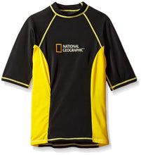 Load image into Gallery viewer, חולצת שחייה גלישה וחתירה ראשגארד RASH GUARD שרוול קצר, הגנה גבוהה מקרני UV +50 אידיאלי לספורט ימי ושהייה בשמש נשיונל ג'יאוגרפיק ™National Geographic