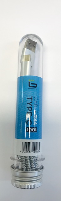 כבל TYPE-C טעינה מהירה איכותית ללא קשרים - 2.4A - דגם BASELINE מבחנה שקופה ייחודית