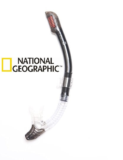 שנורקל מקצועי מסדרת Explorer , פומית סיליקון 100% יבש דגם ויוה DRY VIVA תוצרת נשיונל ג'יאוגרפיק ™National Geographic