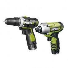 Load image into Gallery viewer, קיט 2 מברגות נטענות 12V תוצרת WORX   דגם   WU913 כולל כלים WU280 +WU128