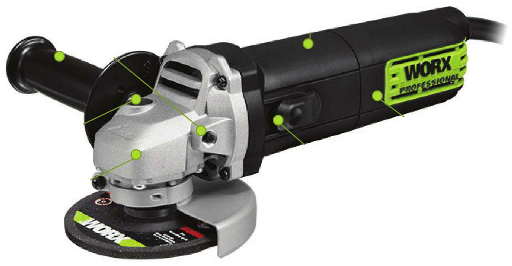משחזת זווית 750W "4.5 קוטר דיסק 115 מ"מ  דגם  WU731 תוצרתWORX