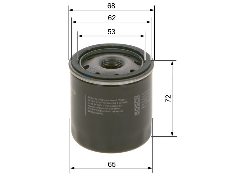 מסנן שמן YARIS/COROLLA TOYOTA 1990-2005 0 986 452 028