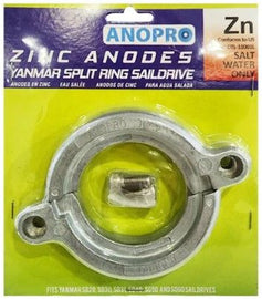 צינק אנודה טבעת מפוצלת 2 חלקים ערכת אבץ ל-Saildrive של YANMAR דגם AP19644002660KITZ תוצרת Martyr Anodes