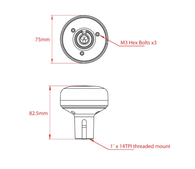 אנטנה מקלט GPS עם טכנולוגיית TriNav™ ממשק NMEA 0183 דיוק טוב מ-1 מטר כבל 10מ דגם GPS160