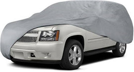 כיסוי חיצוני לרכב ג׳יפ SUV אטום למים מידה S 410x188x145 ס״מ כולל תיק אחסון — כיסוי חיצוני לרכב ג׳יפ SUV אטום למים פרוס על רכב