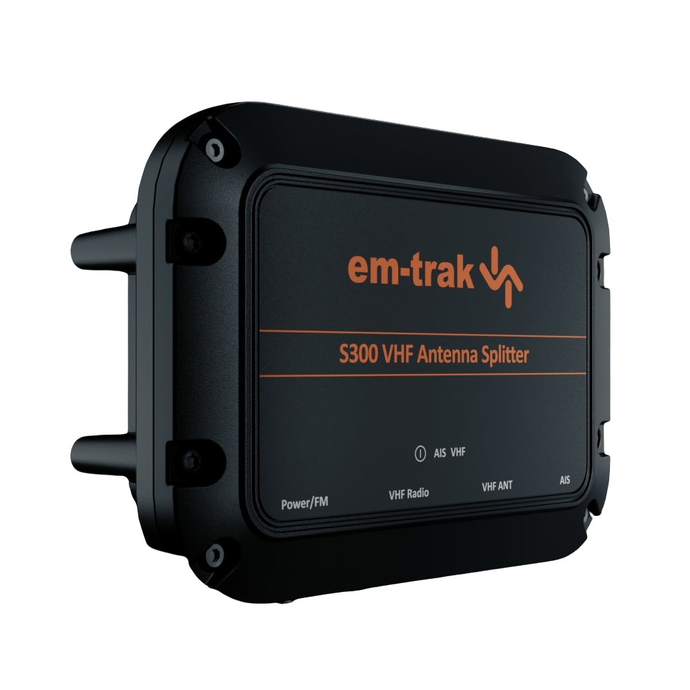 מפצל אנטנה VHF קומפקטי למקמש AIS + מכשיר קשר + FM דגם S300 תוצרת em-trak