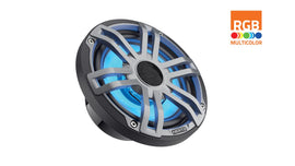 רמקול ימי קואקסיאלי 6.5״ 4 אוהם עם תאורת RGB וגריל ספורט הספק 50W RMS דגם HEX 6.5 S-LD-G תוצרת Hertz®
