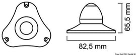 אור ניווט LED ירוק סביב 360° 12/24V גוף שחור להתקנה על משטח אופקי דגם 11.061.03 תוצרת Osculati