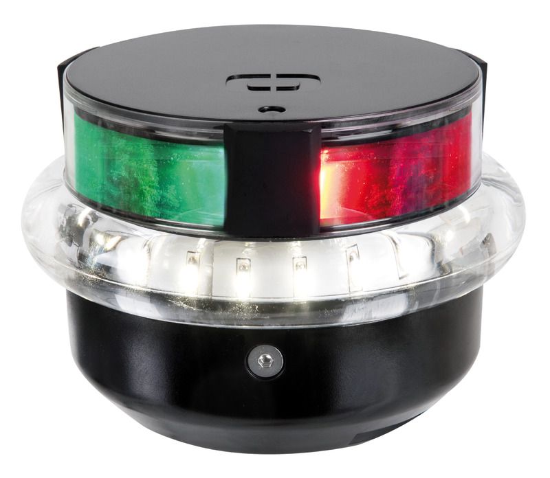 פנס ניווט טריקולור LED משולב אור לבן סביב לעגינה למפרשית עד 20 מ' דגם 11.477.08 תוצרת Osculati