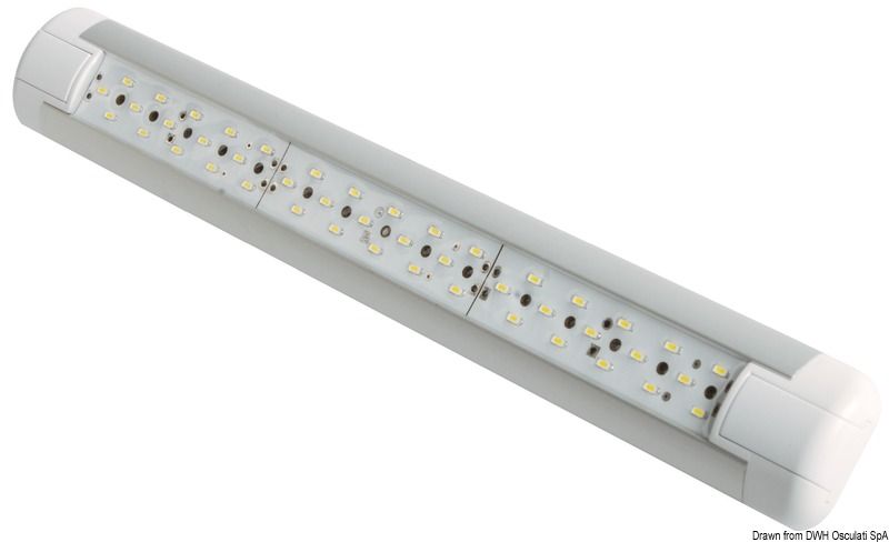 מנורת קבינה מאורכת לד 242 מ״מ פס מאורך מתח 12V/24V דגם 13.197.03 תוצרת Osculati