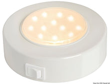 Load image into Gallery viewer, מנורת ספוטלייט לד עגולה עם מתג 12 לדים SMD אור לבן 150 לומן 12V/24V לקבינה דגם BATISYSTEM SUN SPOTLIGHT תוצרת Osculati