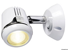 Load image into Gallery viewer, מנורת קריאה לד מפרקית HI-POWER 12/24V עם מתג לבנה 150 לומן 3500K זווית אלומה 40° דגם 13.896.01 תוצרת Osculati