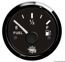 Load image into Gallery viewer, שעון דלק Fuel level gauge 240/33 אוהם שחור/שחור דגם 27.320.01 תוצרת Osculati