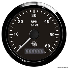 Load image into Gallery viewer, שעון סל״ד משולב שעות מנוע דגם 27.325.03 תוצרת Osculati