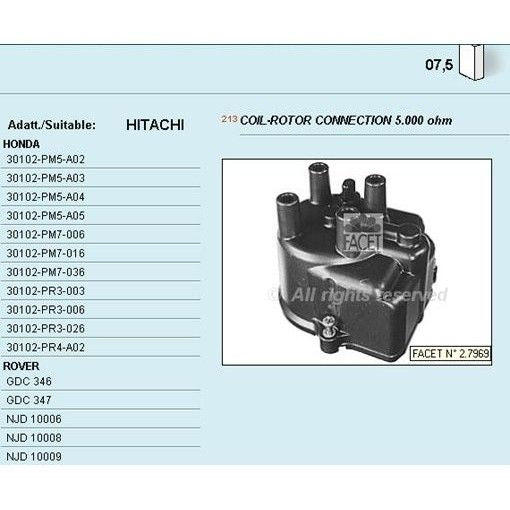 רכיב הצתה FACET להונדה CIVIC 1990-1991