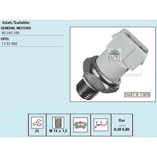 חיישן FACET לאופל CORSA 1990-1990