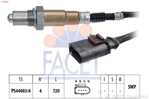 חיישן חמצן FACET לסקודה OCTAVIA / סקודה FABIA 2004-2026
