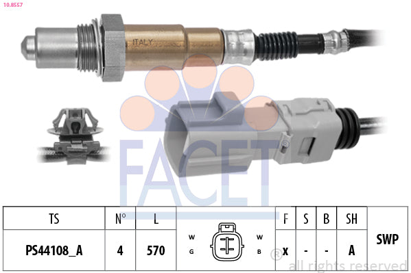 חיישן חמצן FACET לטויוטה PRIUS / טויוטה AURIS 2008-2026