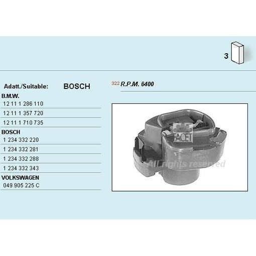 רוטור מפלג FACET לב.מ.וו 3-SERIES / ב.מ.וו 5-SERIES 1990-2026 | FAC3757315