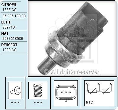 חיישן טמפרטורת מנוע FACET לסיטרואן BERLINGO / פיג'ו PARTNER 1997-2026