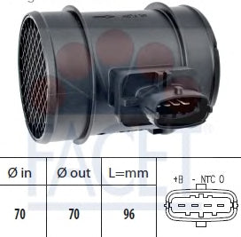 מד זרימת אוויר FACET לפיאט DOBLO 2010-2026 / פיאט PANDA 2010-2026 ועוד 24 דגמים דובלו הרקולס מק"ט 101413