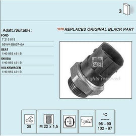 יוניט מאורר FAE לסיאט LEON 2002-2013 / פולקסווגן POLO 1997-2023 ועוד 11 דגמים 92>TRיצ 22ממ מרובע מק