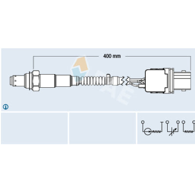 חיישן חמצן FAE לאלפא רומיאו 156 2003-2006 03עד5X מק"ט FAE75096