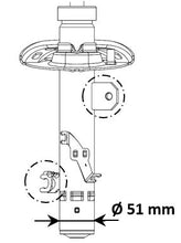 טען תמונה למציג הגלריה, בולם קדמי ימני FCS לפיג'ו 2008 2014-2019 P2008 עובי ציר מק"ט FCS333733R