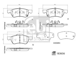 רפידות בלם קדמי FEBI לMG ZS 2018-2020 מק