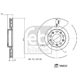 צלחות בלם קדמי FEBI לאלפא רומיאו GIULIA 2015-2026 / ניסאן MICRA 2016-2026 ועוד דגם אחד ג'וליה מק
