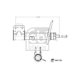 בולם קדמי שמאלי FEBI לסיטרואן BERLINGO 2009-2019 / פיג'ו PARTNER 2008-2015 מק