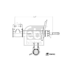בולם קדמי ימני FEBI לסיטרואן BERLINGO 2009-2019 / פיג'ו PARTNER 2008-2015 מק
